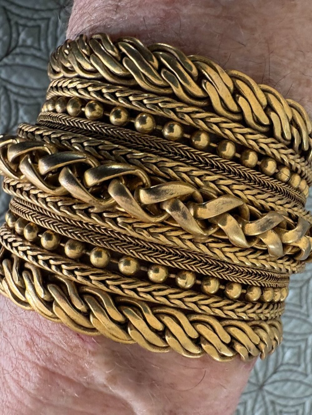 Vintage Pierre Lorian Sylvia Korels gold plated chain bracelet